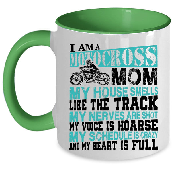 Funny Gift For Mom Coffee Mug, I Am A Motocross Mom Accent Mug