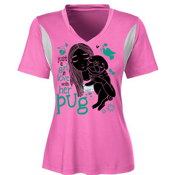 Just A Girl In Love With Her Pug T Shirt, I Love Dog T Shirt, Awesome T-Shirts