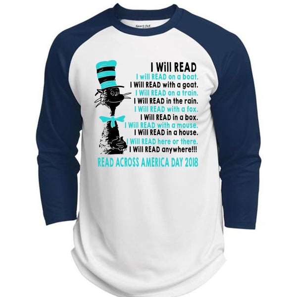 The Cat in the Hat T Shirt, I Will Read With A Mouse T Shirt, Read Across America Day 2018 T Shirt, Awesome T-Shirts  (Polyester Game Baseball Jersey)