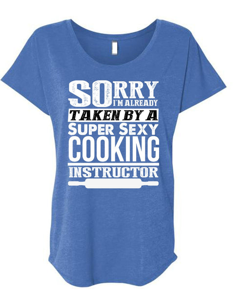 Cooking Instructor T Shirt, Being A Chef T Shirt, Cool Shirt (Ladies' Triblend Dolman Sleeve)