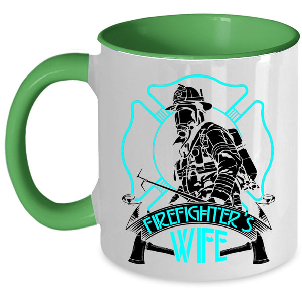 Cool Gift For My Wife Coffee Mug, Firefighter's Wife Accent Mug