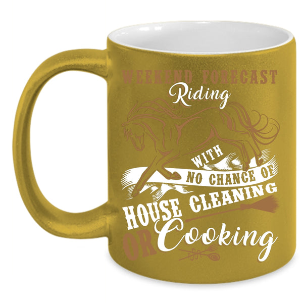 Weekend Forecast Riding Coffee Mug, Awesome Equestrians Coffee Cup