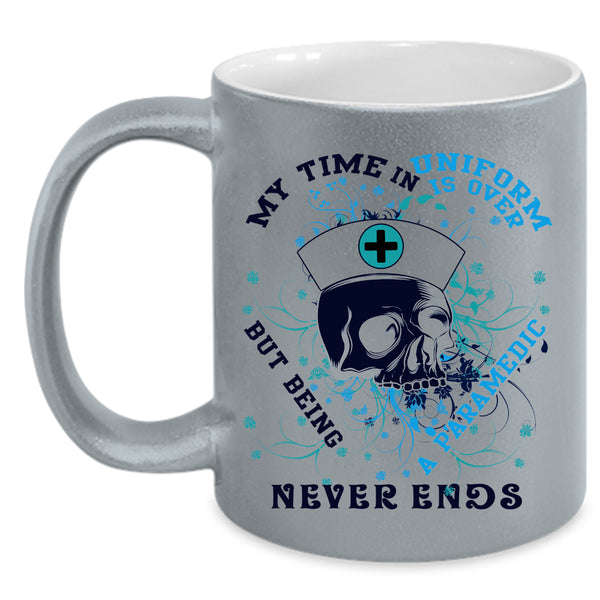 Being A Paramedic Coffee Mug, My Time In Uniform Is Over Accent Mug