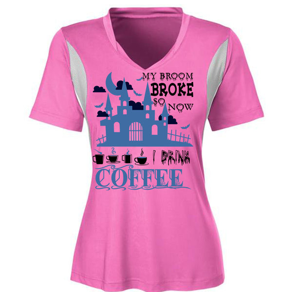 My Broom Broke So Now I Drink Coffee T Shirt, Wait For Halloween T Shirt, Awesome T-Shirts