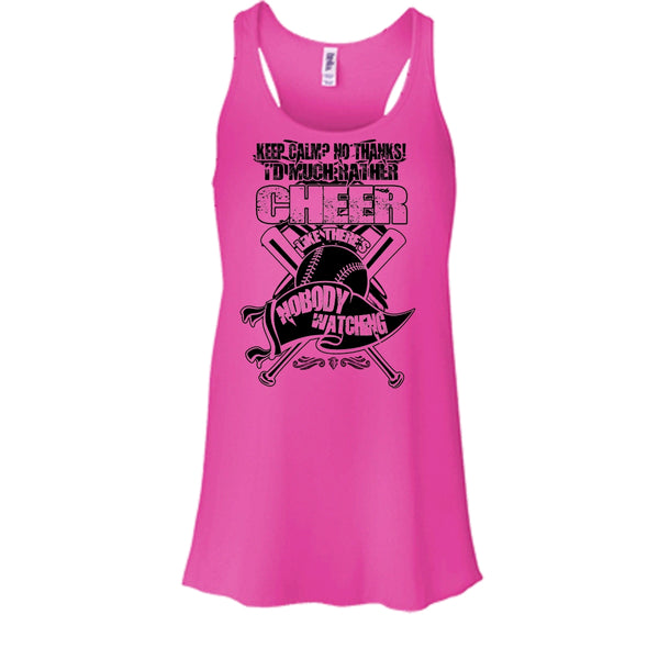 I'd Much Rather Cheer T Shirt, Awesome Baseball Player Tank Top