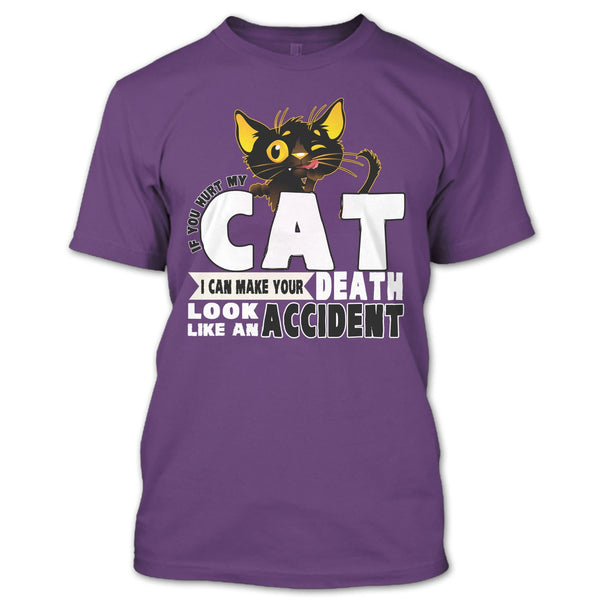 If You Hurt My Cat T Shirt, Coolest Cat Lover T Shirt