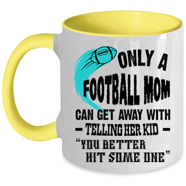 Awesome Football Mom Coffee Mug, Football Mom Accent Mug