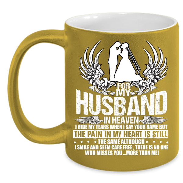 For My Husband In Heaven Coffee Mug, Awesome Wife Coffee Cup