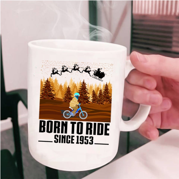 Cute Christmas Coffee Mug, Born To Ride Cup