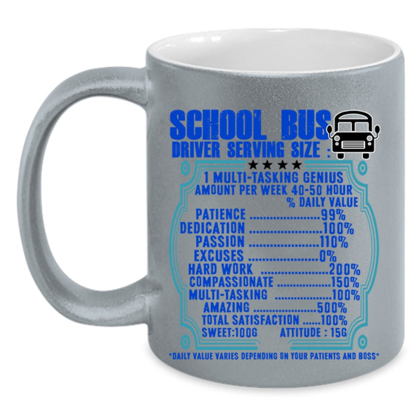 Cute School Bus Driver Coffee Mug, School Bus Driver Serving Size Accent Mug