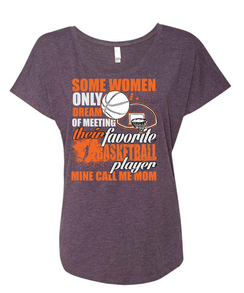 Favorite Basketball Player T Shirt, Call Me Mom T Shirt, Cool Shirt (Ladies' Triblend Dolman Sleeve)