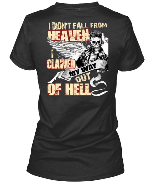 A black t-shirt with the shopify logo