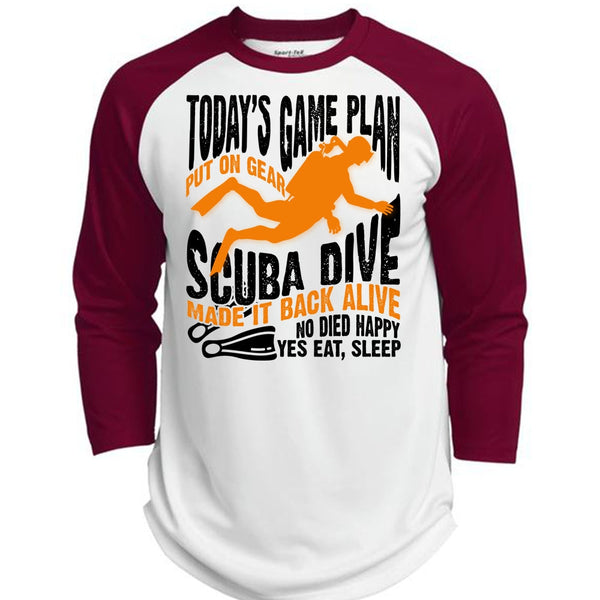 Today's Game Plan T Shirt, I Love Diving T Shirt, Awesome T-Shirts  (Polyester Game Baseball Jersey)