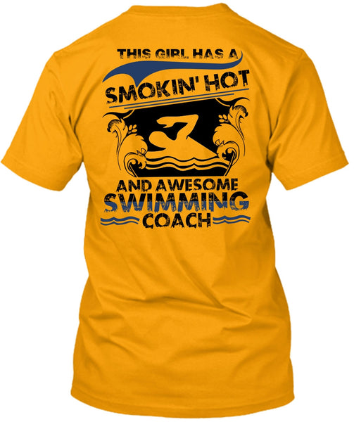 Awesome Swimming Coach T Shirt, I Love Swimming T Shirt