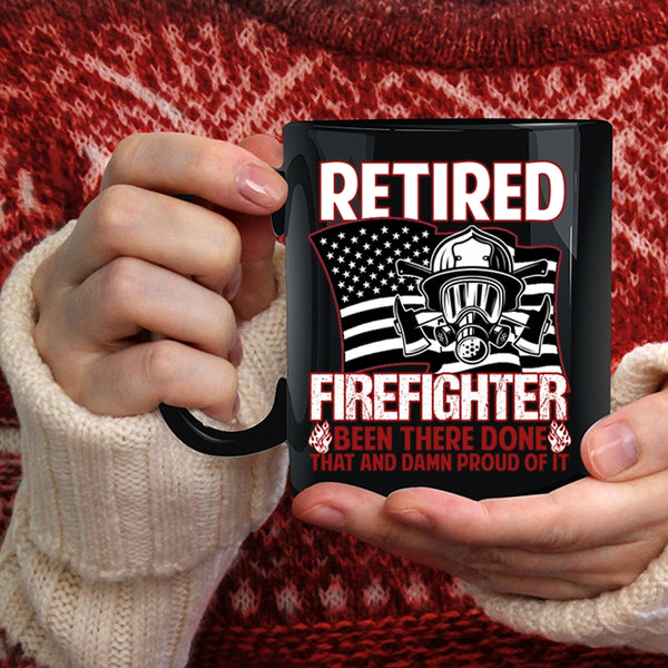 Retired Firefighter Coffee Mug, Cool Gift For Grandpas Coffee Cup