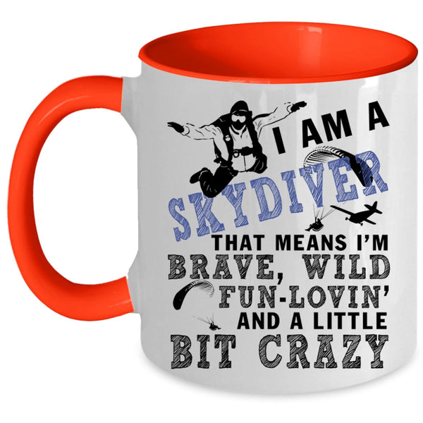 Outdoor Coffee Mug, I Am A Skydiver Accent Mug