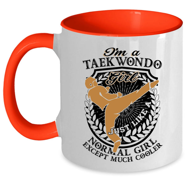 Cool Taekwondo Girl Coffee Mug, I'm A Taekwondo Girl Accent Mug