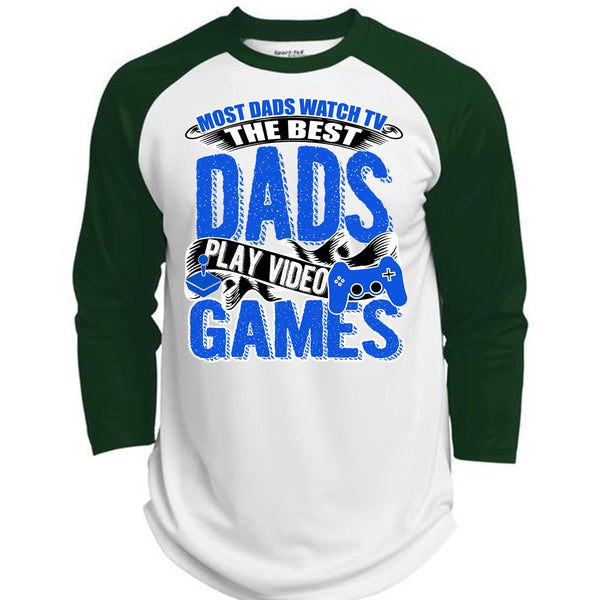 Most Dads Watch TV T Shirt, I Love Gaming T Shirt, Awesome T-Shirts  (Polyester Game Baseball Jersey)