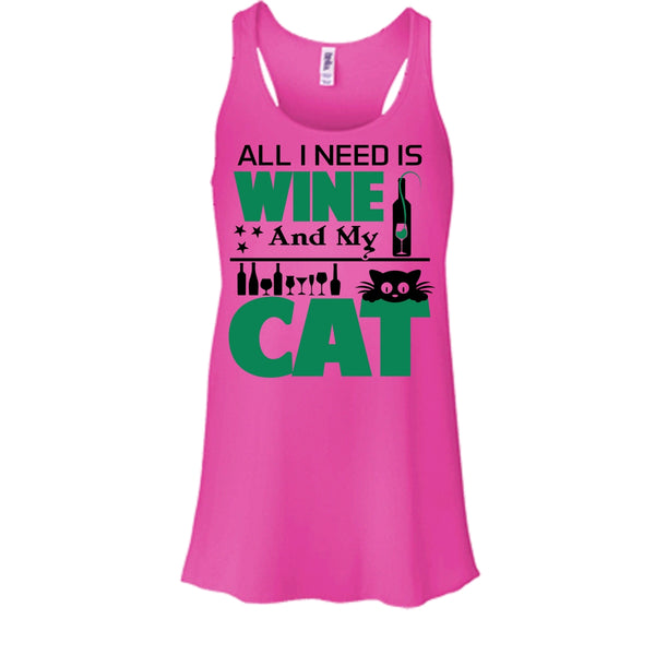 All I Need Is Wine And My Cat Shirt, Cute Cat Shirt