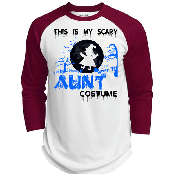 This Is My Scary Aunt Costume T Shirt, Wait For Halloween T Shirt, Awesome T-Shirts  (Polyester Game Baseball Jersey)
