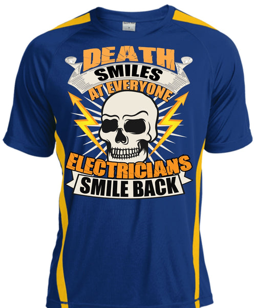 Electricians Smile Back T Shirt, Death Smiles T Shirt, Cool Shirt