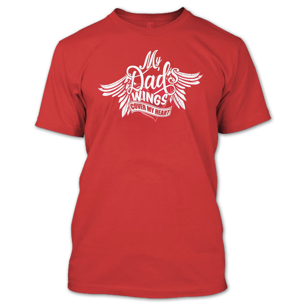 My Dad Wing's Cover My Heart T Shirt, Dad's Wing T Shirt