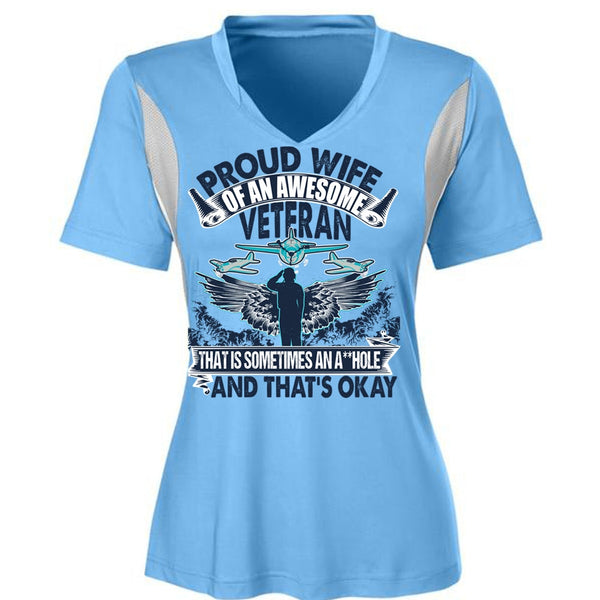Proud Wife Of An Awesome Veteran T Shirt, I Love Veteran T Shirt, Awesome T-Shirts