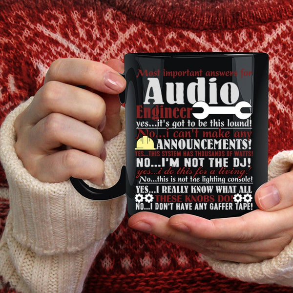 Audio Engineer Coffee Mug, Best Gift For Engineers Coffee Cup