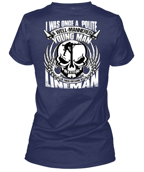 I Became A Lineman T Shirt, Young Man T Shirt