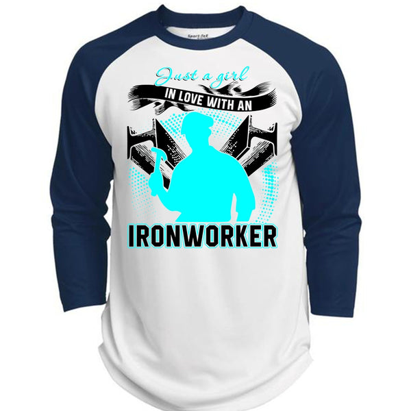 Just A Girl In Love With An Ironworker T Shirt, I Love Ironworker T Shirt, Awesome T-Shirts  (Polyester Game Baseball Jersey)
