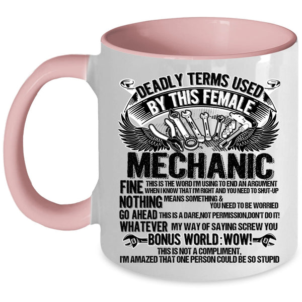 Cute Gift For Female Mechanic Coffee Mug, Female Mechanics Accent Mug