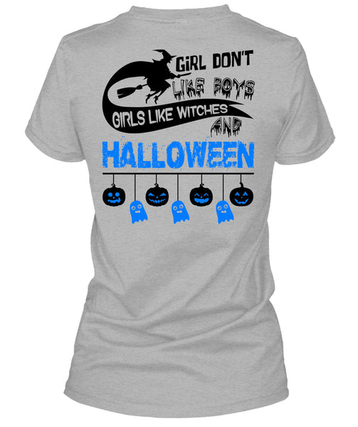 Girls Like Witches And Halloween T Shirt, I Love You Pumpkin T Shirt