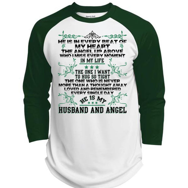 He Is My Husband And Angel T Shirt, I Love Husband T Shirt, Awesome T-Shirts  (Polyester Game Baseball Jersey)