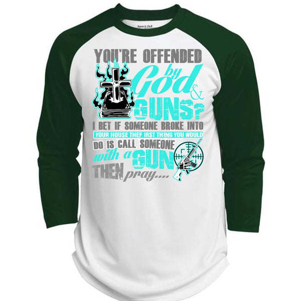 God And Guns T Shirt, I Love Gun T Shirt, Awesome T-Shirts  (Polyester Game Baseball Jersey)