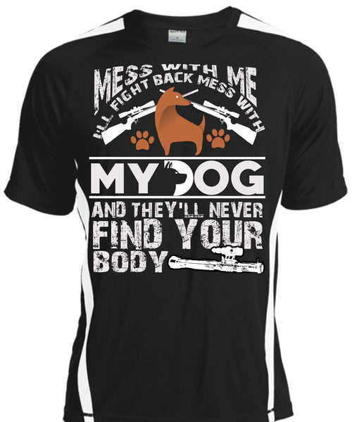 A black t-shirt with the shopify logo