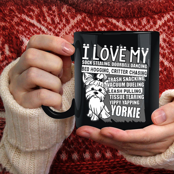 I Love My Yorkie Coffee Mug, Cute Yorkie Coffee Cup