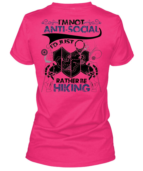 I'd Just Rather Be Hiking T Shirt, I Love Hiking T Shirt