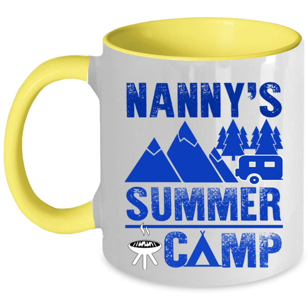 Cool Gift For Camping Mom Coffee Mug, Nanny's Summer Camp Accent Mug
