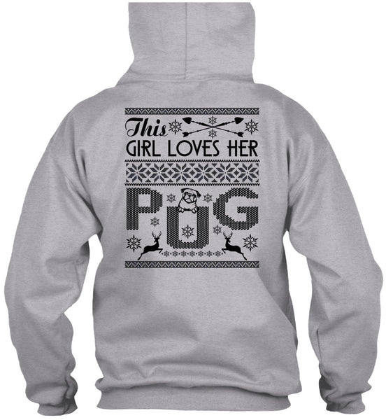 This Girl Loves Her Pug T Shirt, I Love My Dog T Shirt