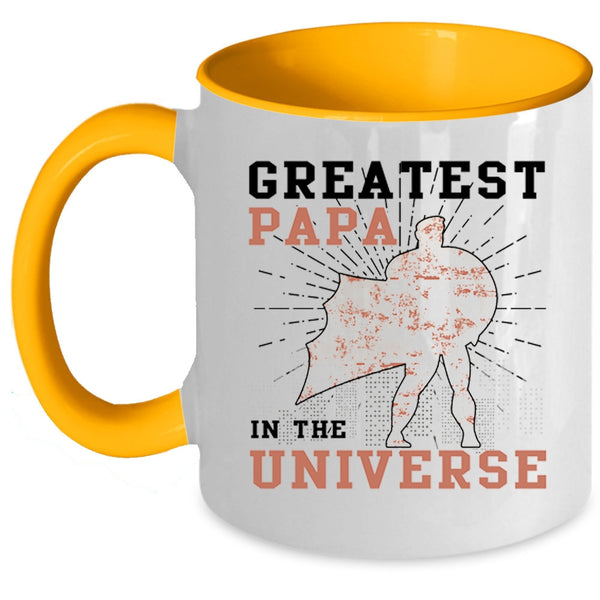Greatest Daddy Coffee Mug, Greatest Papa In The Universe Accent Mug