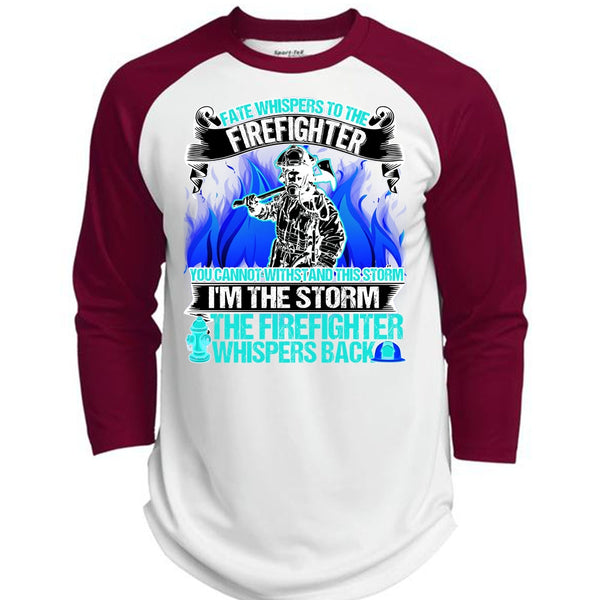 I'm The Storm The Firefighter T Shirt, I Love Firefighter T Shirt, Awesome T-Shirts  (Polyester Game Baseball Jersey)
