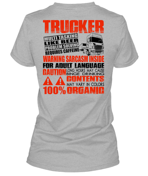 Trucker Multitasking Like Beer T Shirt, Adult Language T Shirt