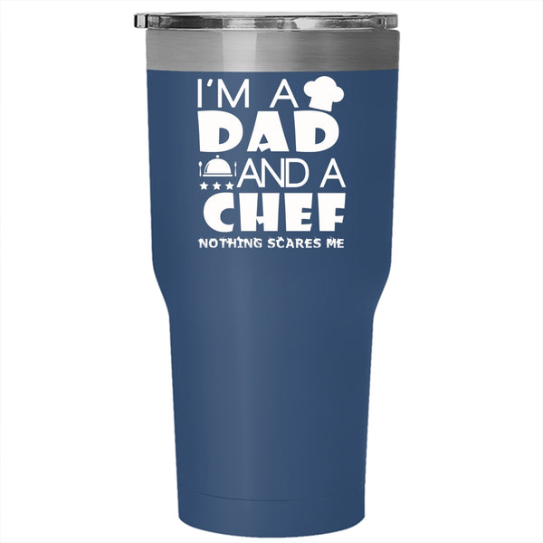 I'm A Dad And A Chef Tumbler 30 oz Stainless Steel, Gift For Chef Dad Travel Mug