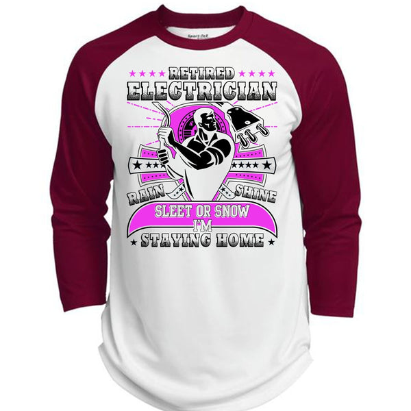 Retired Electrician T Shirt, I Love Electrician T Shirt, Awesome T-Shirts  (Polyester Game Baseball Jersey)