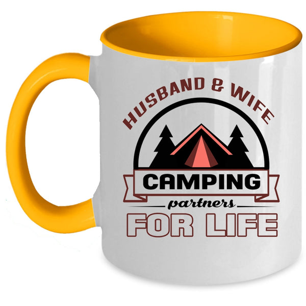 Husband And Wife Camping Partners For Life Mug, Cool Cup