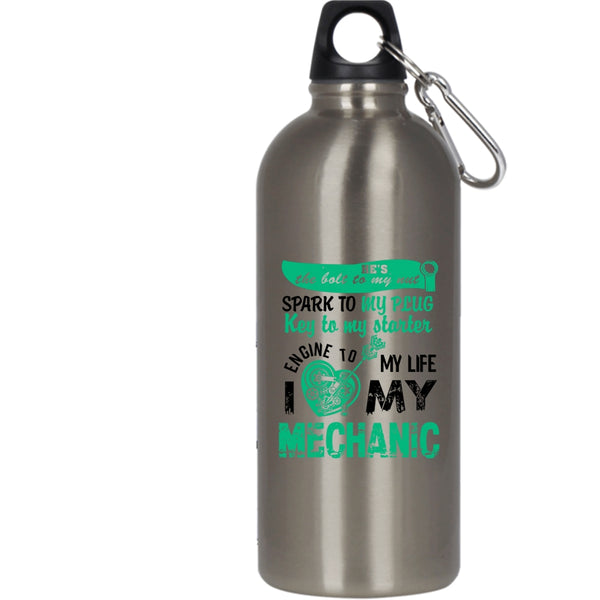 I Love My Mechanic 20 oz Stainless Steel Bottle,Cute Gift For My Wife Outdoor Sports Water Bottle