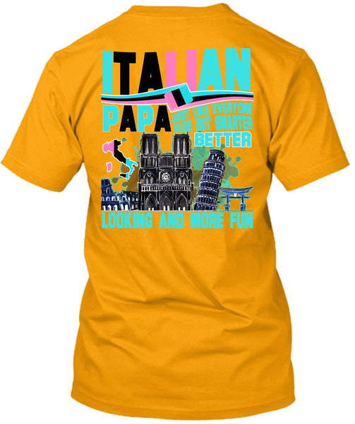 Italian Papa T Shirt, I Love Dad T Shirt