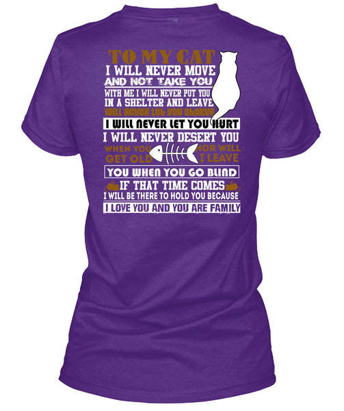 To My Cat T Shirt, I Love You T Shirt