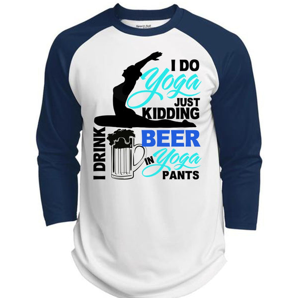 I Do Yoga Just Kidding T Shirt, I Love Yoga T Shirt, Awesome T-Shirts  (Polyester Game Baseball Jersey)