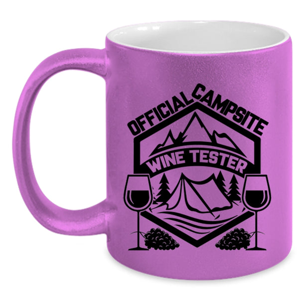 Wine Tester Coffee Mug, Official Campsite Accent Mug